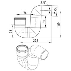 Line Drawing - Water trap-p