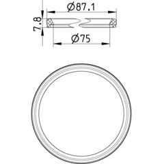 Line Drawing - Sealing ring-pipes-EPDM